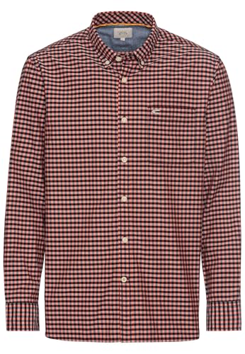 camel active Herren Langarm Hemd im Vichy-Karomuster Rot, Menswear-S von camel active