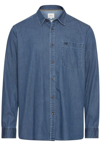camel active Herren Langarm Hemd in Denim-Optik Nachtblau, Menswear-L von camel active
