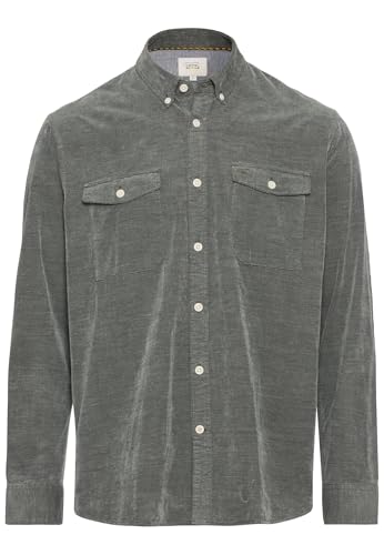 camel active Herren Langarm Hemd in Regular Fit aus Cord Grün, menswear-6XL von camel active