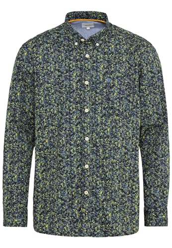 camel active Herren Langarm Hemd mit Allover-Print Schwarz-Gelb, menswear-3XL von camel active