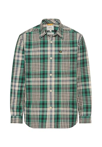 camel active Herren Langarm Hemd mit Kentkragen und Brusttaschen Tannengrün, menswear-3XL von camel active