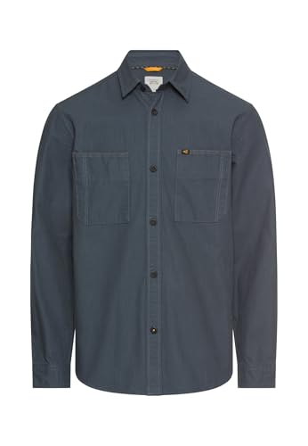 camel active Herren Langarm Hemd mit Kentkragen und Brusttaschen Tintenblau, menswear-3XL von camel active