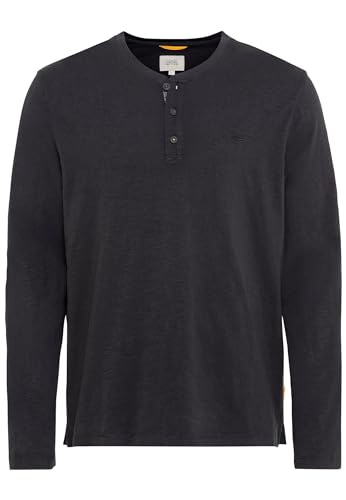 camel active - Herren Langarm Henley Shirt (409371-9T85), Größe:4XL, Farbe:Asphalt (88) von camel active