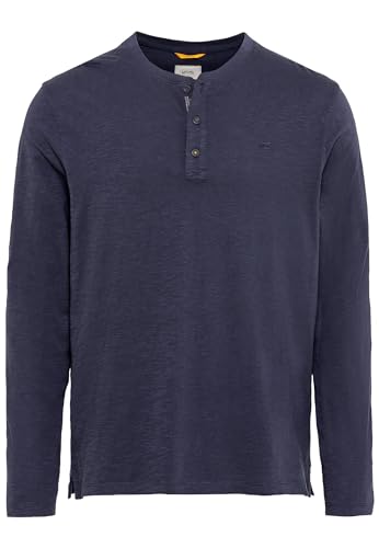 camel active - Herren Langarm Henley Shirt (409371-9T85), Größe:4XL, Farbe:Night Blue (47) von camel active