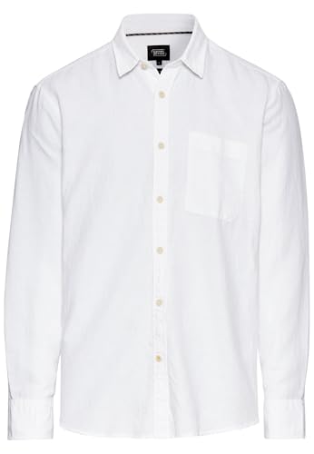 camel active Herren Langarm-Leinenhemd mit Soft-Wash-Veredelung Weiß, menswear-4XL camel active Herren Langarm-Leinenhemd mit Soft-Wash-Veredelung Weiß, menswear-4XL von camel active