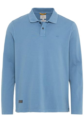 camel active Herren Langarm-Poloshirt aus Reiner Baumwolle Blau Menswear-L von camel active