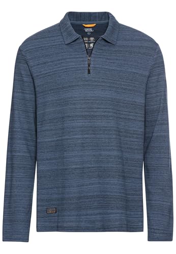 camel active Herren Langarm Poloshirt mit Cooling Effekt Blau, Menswear-S von camel active