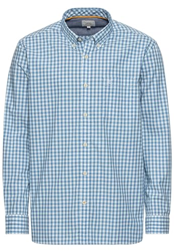 camel active Herren Langarmhemd mit Karomuster Hellblau, Menswear-XXL von camel active