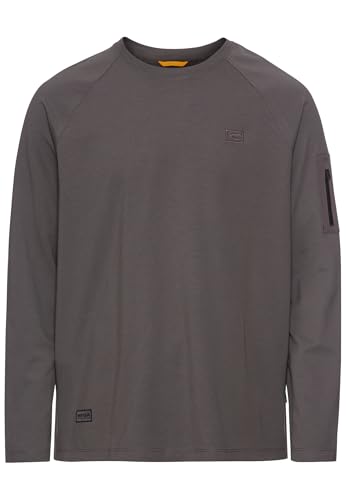 camel active Herren Langarmshirt mit Cooling Effekt Grau, Menswear-XXL von camel active