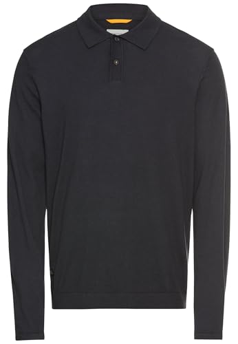 camel active Herren Leichtes Langarm Polo aus Reiner Baumwolle Navyblau, menswear-3XL von camel active
