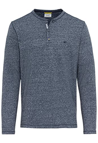 camel active Herren Longsleeve Langarmshirt Henleyshirt Regular Fit aus nachhaltiger Baumwolle Dunkelblau Menswear-M von camel active