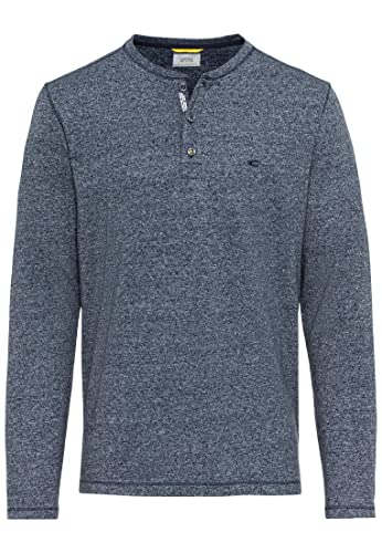 camel active Herren Longsleeve Langarmshirt Henleyshirt Regular Fit aus nachhaltiger Baumwolle Dunkelblau, Menswear-XXL von camel active