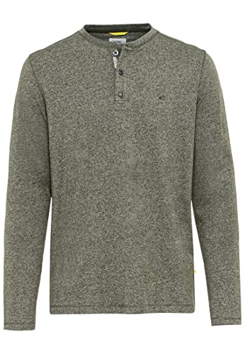 camel active Herren Longsleeve Langarmshirt Henleyshirt Regular Fit aus nachhaltiger Baumwolle Grün Menswear-L von camel active