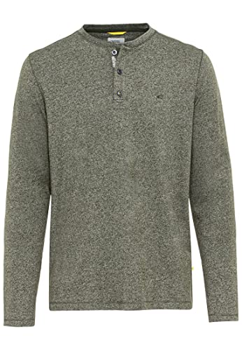 camel active Herren Longsleeve Langarmshirt Henleyshirt Regular Fit aus nachhaltiger Baumwolle Grün, Menswear-XXL von camel active
