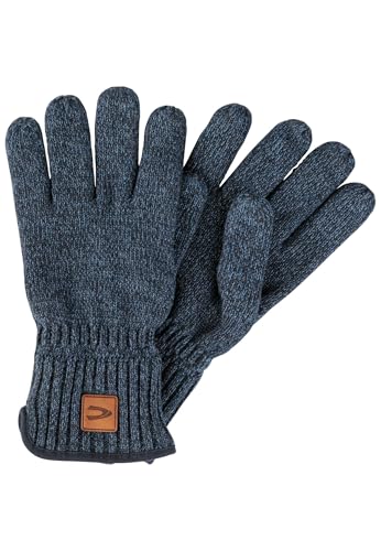 camel active Herren Melierte Strickhandschuhe mit warmen Futter Nachtblau, menswear-L von camel active