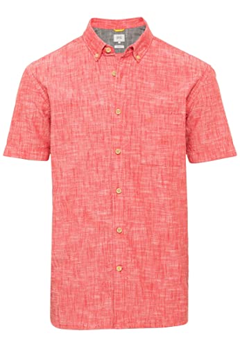camel active Herren Meliertes Kurzarmhemd aus Reiner Baumwolle Rot Menswear-M camel active Herren Meliertes Kurzarmhemd aus Reiner Baumwolle Rot Menswear-M von camel active