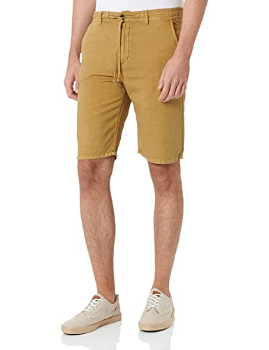 camel active Herren Moderne Leinen Chino Shorts Regular Fit Houston Shorts, Brass, 36W von camel active