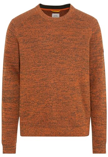 camel active Herren Mouliné Strickpullover aus zertifiziertem Organic Cotton Orange, Menswear-XXL von camel active