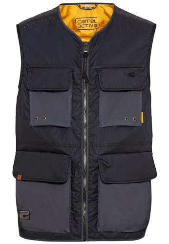 camel active Herren Weste mit aufgesetzten Taschen Dunkelblau, menswear-52 von camel active