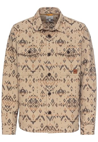 camel active Herren Overshirt mit Jacquard-Muster Sand, Menswear-XXL camel active Herren Overshirt mit Jacquard-Muster Sand, Menswear-XXL von camel active