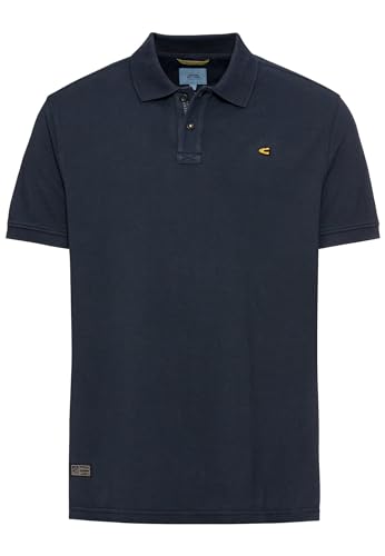 camel active Herren Pique Kurzarm Poloshirt in Regular Fit aus Reiner Baumwolle Dunkelblau, Menswear-XXL von camel active