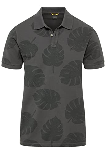 camel active Herren Piqué Poloshirt aus Reiner Baumwolle Dunkelgrau, Menswear-XXL von camel active