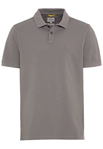 camel active Herren Piqué Poloshirt aus Reiner Baumwolle Grau Menswear-S von camel active