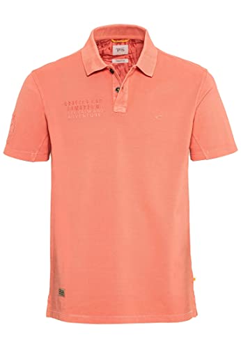 camel active Herren Piqué Poloshirt aus Reiner Baumwolle Koral Rot Menswear-L von camel active