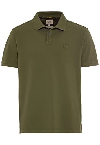 camel active Herren Piqué Poloshirt aus Reiner Baumwolle Olivgrün Menswear-S von camel active