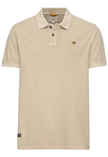 camel active Herren Piqué Poloshirt aus zertifiziertem Organic Cotton Beige Menswear-XXL von camel active