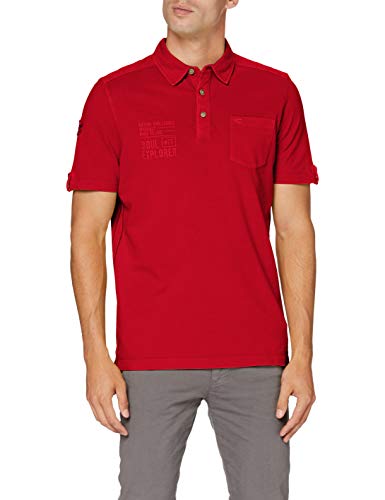 Camel Active Herren Polo Halbarm Polohemd,Bright Red P25, XL von camel active