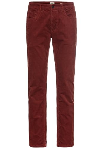 camel active Herren Regular Fit 5-Pocket Cordhose Dunkelrot, menswear-34/32 von camel active