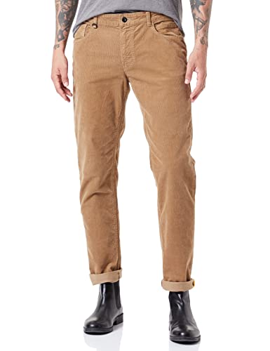 camel active Herren Regular fit Hose Houston mit Struktur Jeans, Beige, 31W / 34L von camel active