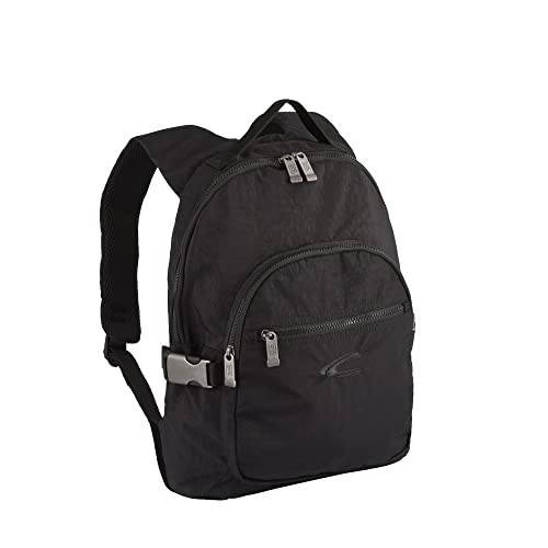 camel active Herren Rucksack mit 2-Wege-Reißverschluss Schwarz menswear-M von camel active