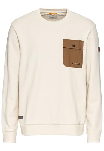 camel active Herren Rundhals Sweatshirt mit Brusttasche Creme, menswear-4XL von camel active