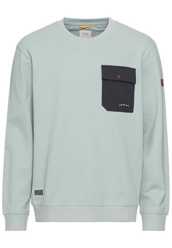 camel active Herren Rundhals Sweatshirt mit Brusttasche Hellgrün, Menswear-L von camel active