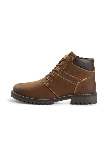camel active Herren Schnürboot mit Reißverschluss an der Seite Braun, menswear-44 von camel active
