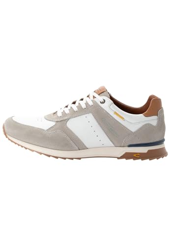 camel active Herren Schnürschuhe aus echtem Leder Braun-Weiß, menswear-41 von camel active