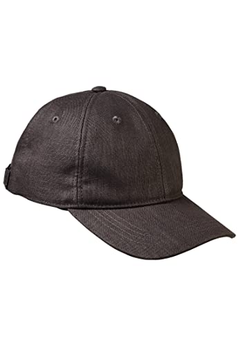 camel active Herren Sixpannel-Cap aus Leinen Dunkelgrau Menswear-OS von camel active