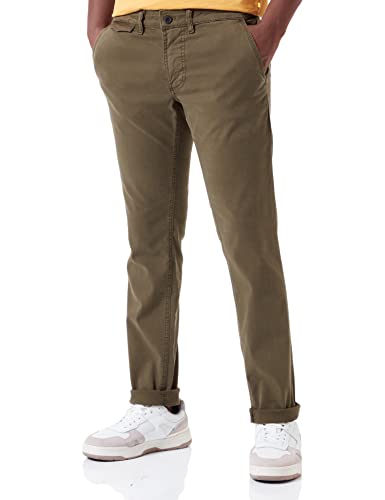 camel active Herren Slim Fit Chino 32 Oliv-Braun menswear-36/32 von camel active