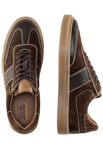 camel active Herren Sneaker aus echtem Leder Dunkelbraun menswear-41 von camel active