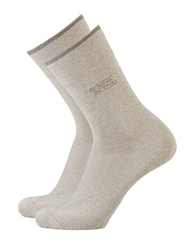 camel active Herren Socken 2 er Pack 6590 / camel active cotton basic 2 pack, Gr. 47-50, Beige (camel mottled 212) von camel active