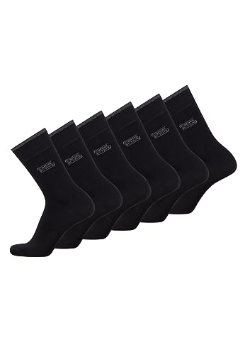 camel active Herren Socken 6er-Pack - Schwarz, Grau, Blau - hochwertige Strümpfe aus biologischer Baumwolle für Freizeit, Arbeit und Sport - passend für alle Schuhe Schwarz menswear-47-50 von camel active