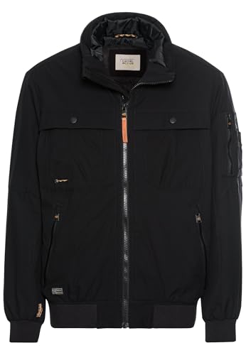 camel active Herren Softshell Blouson mit einrollbarer Kapuze Schwarz, menswear-48 von camel active