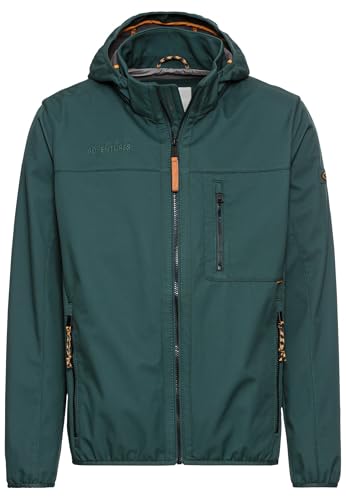 camel active Herren Softshell Jacke mit Abnehmbarer Kapuze Pine Green, menswear-58 von camel active