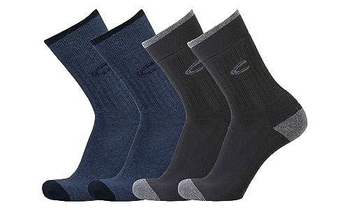 camel active Herren Sportsocke 4er Pack mit Plüschsohle dark navy, Farben:ind/blk, SockSizes:39-42 von camel active