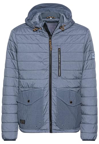 camel active Herren Stepp-Blouson mit Kapuze Denim Blau, menswear-58 von camel active