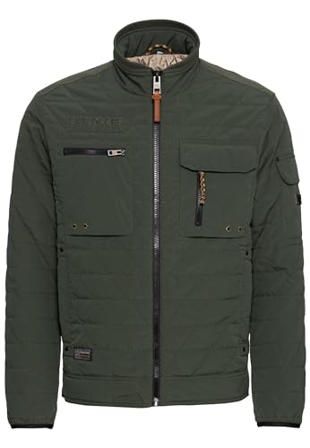 camel active Herren Stepp-Blouson mit Stehkragen Grün, menswear-54 von camel active