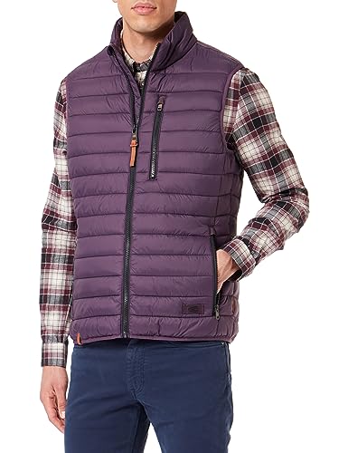 camel active Herren Steppweste aus 100% recyceltem Polyamid Lila, menswear-48 von camel active