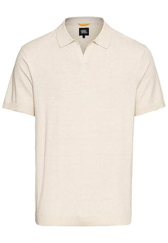 camel active Herren Strick-Poloshirt aus Baumwoll-Leinen-Mix Beige, Menswear-XXL camel active Herren Strick-Poloshirt aus Baumwoll-Leinen-Mix Beige, Menswear-XXL von camel active